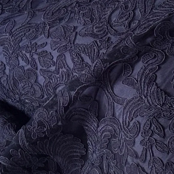 Tadashi Shoji Navy Formal Gown Full Length Lace size 2 - Picture 6 of 10